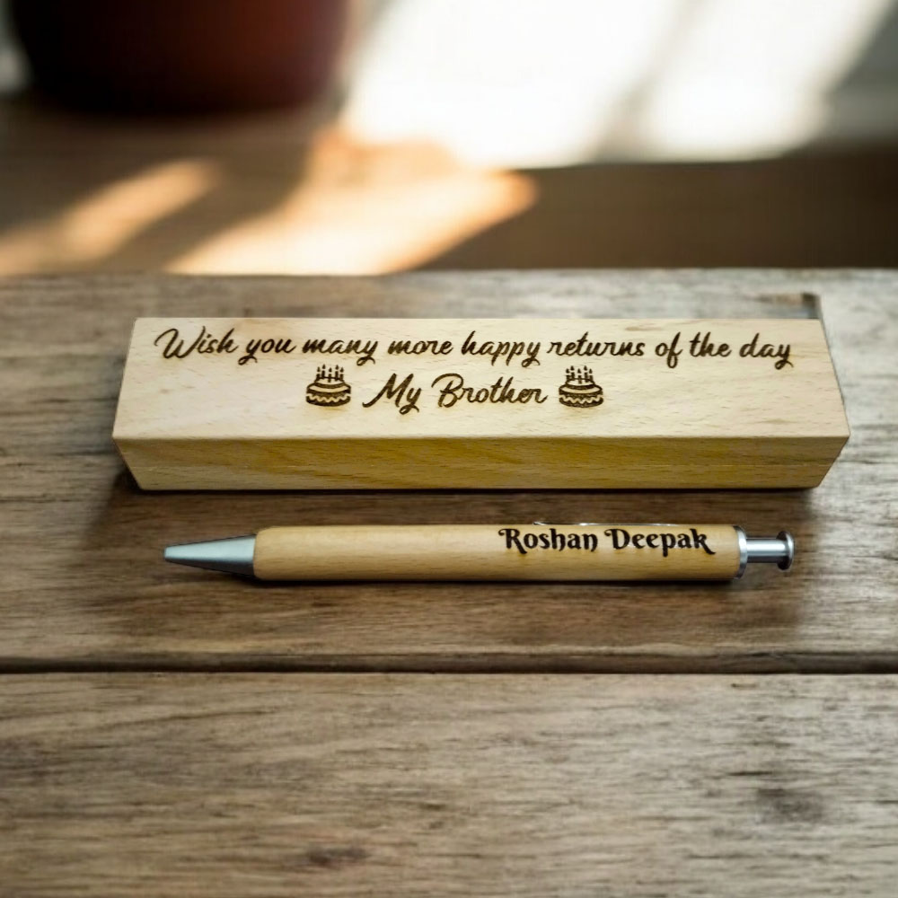 Personalized Wooden Pen with Customize Name Engraved Box