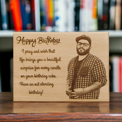 Personalized Wooden Engraved Photo Frame Birthday Gift, Size(8x6 Inch)