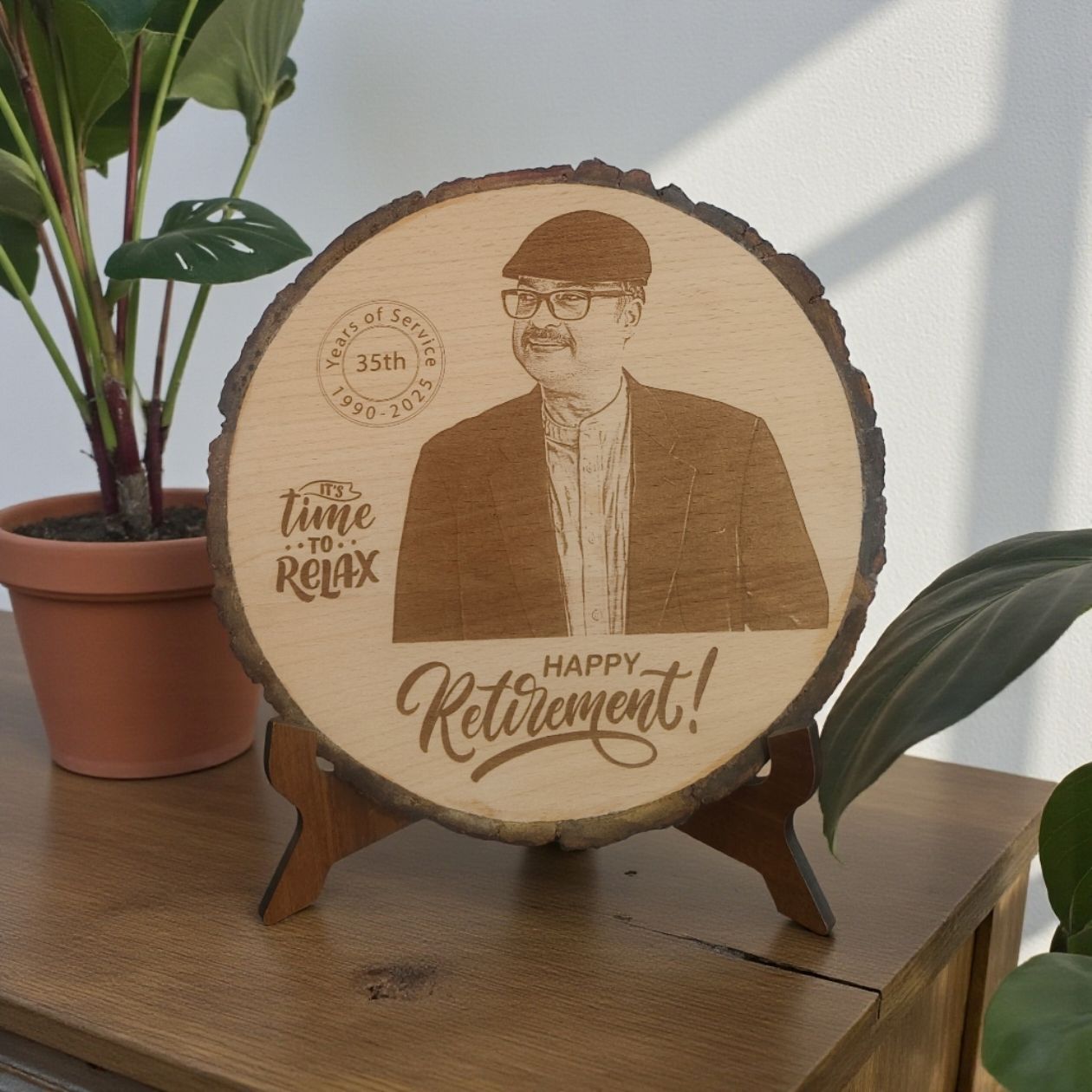 Personalized Engraved Photo Frame Happy Retirement Gift for Him or Her